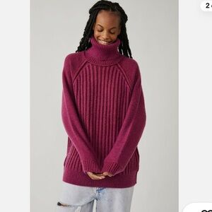 Free People Big City Turtleneck Sweater Size XS
